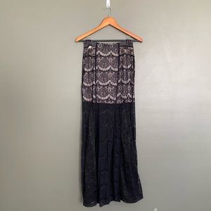 GUESS BLACK LACE MAXI SKIRT